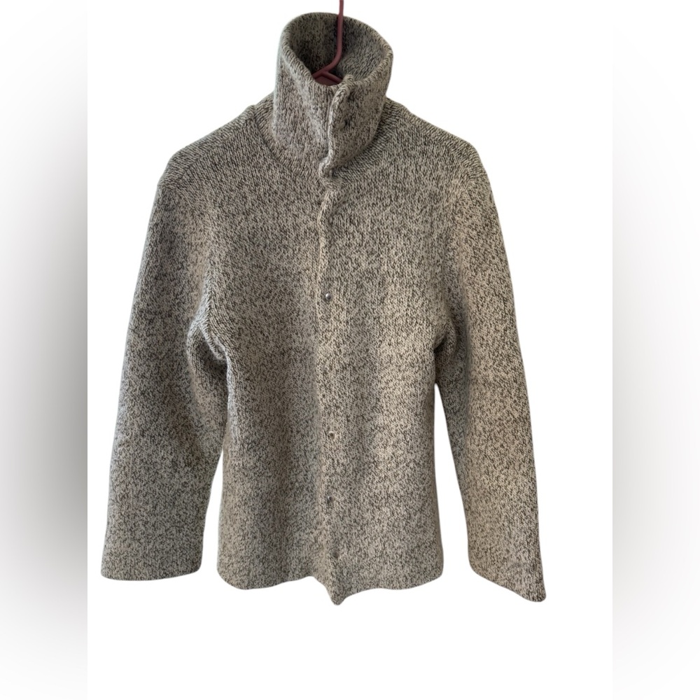 Dolce & Gabbana Cream and Gray Turtleneck Sweater